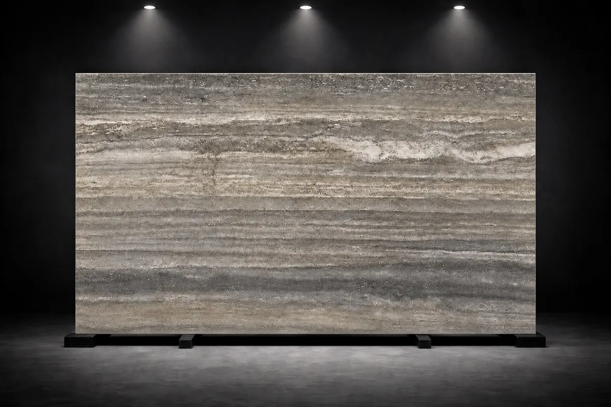 Interstone Ocean Blue Travertine surface
