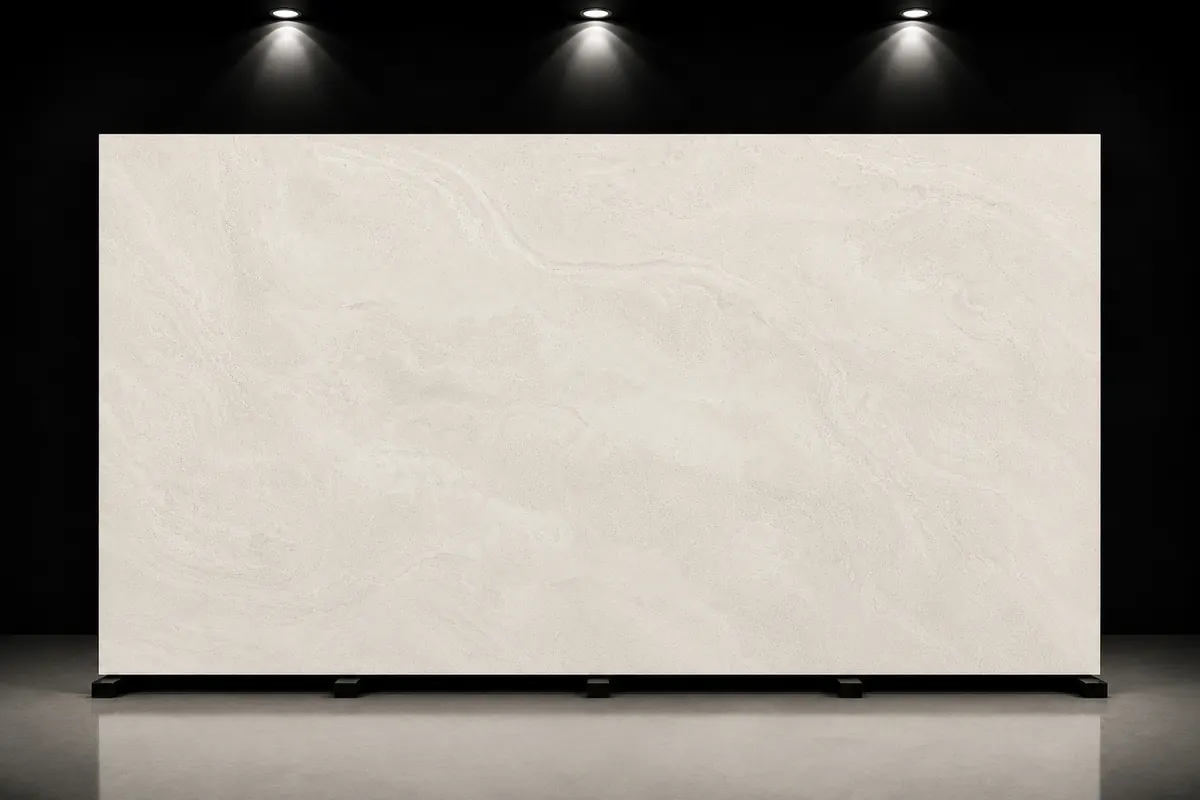 Interstone Travertino Minimal White surface