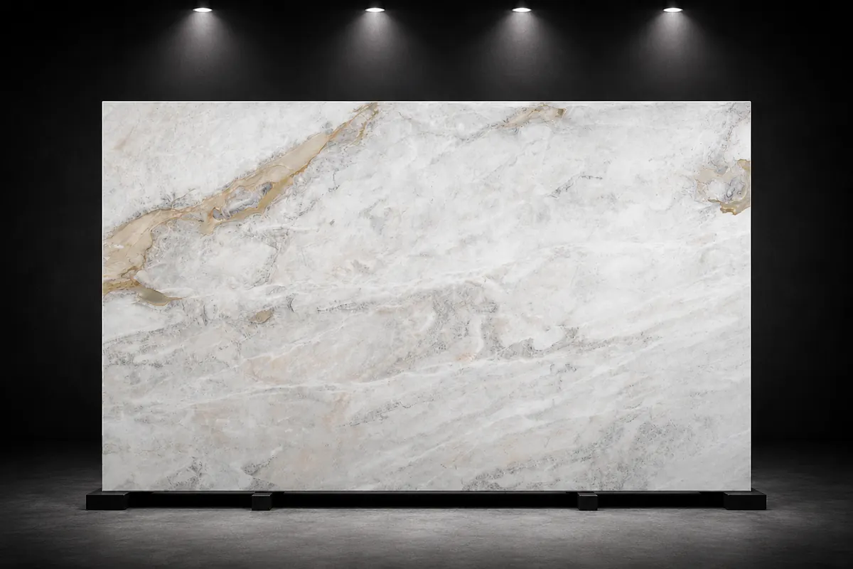 Interstone Sky White Arabescato surface