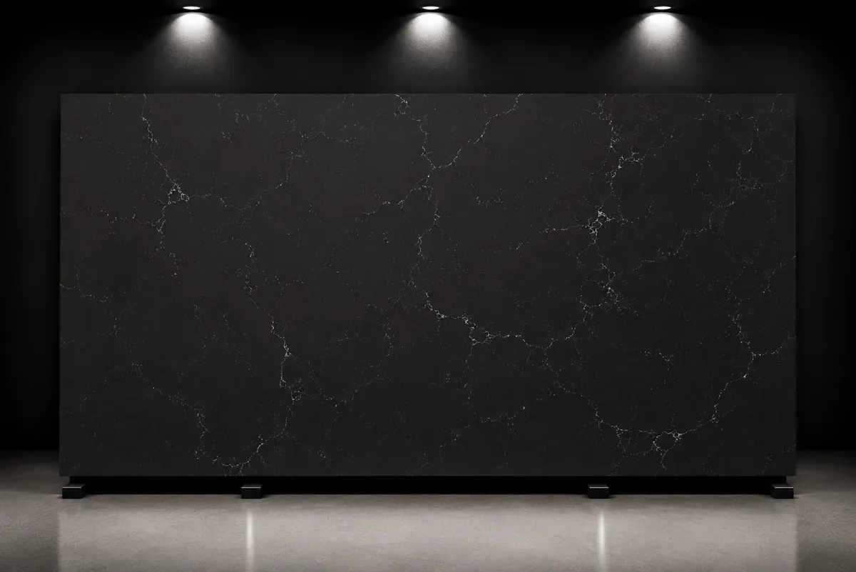 Interstone Black Vulcan surface
