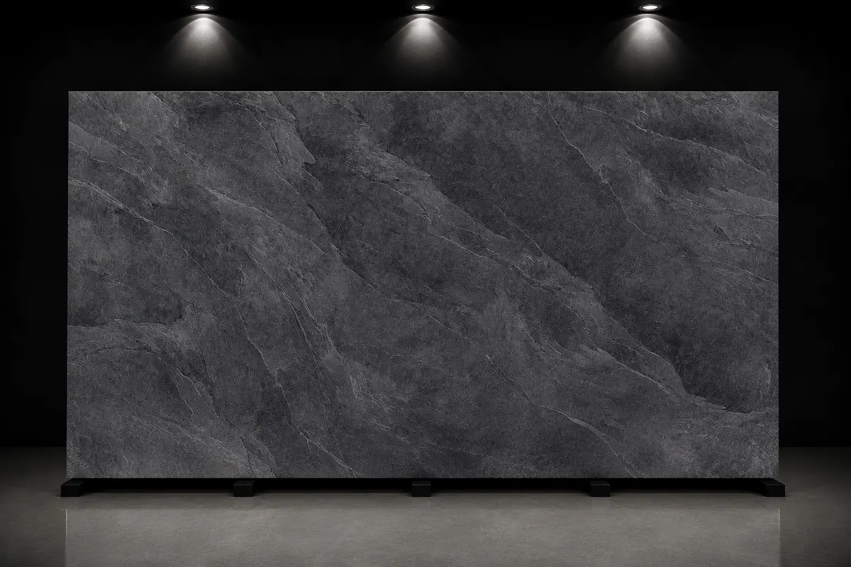 Interstone Stone Slate Black surface